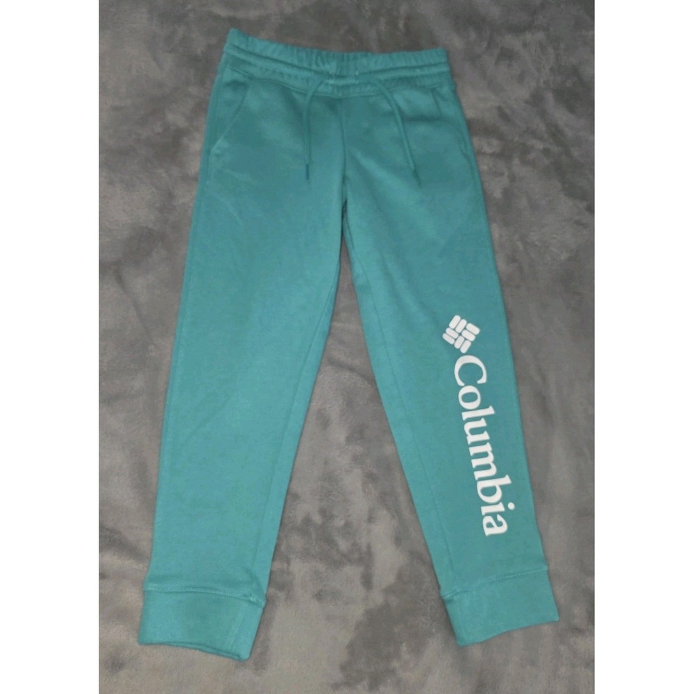 Columbia Teal Youth Sweatpants Kids Size XS (6/7)‎ Drawstring